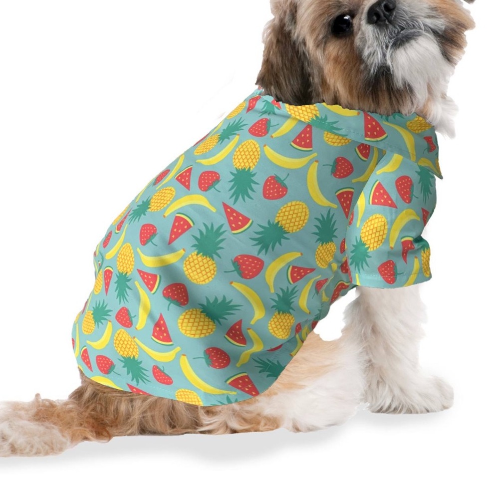 New Woof Hawaiian Large Dog Shirt